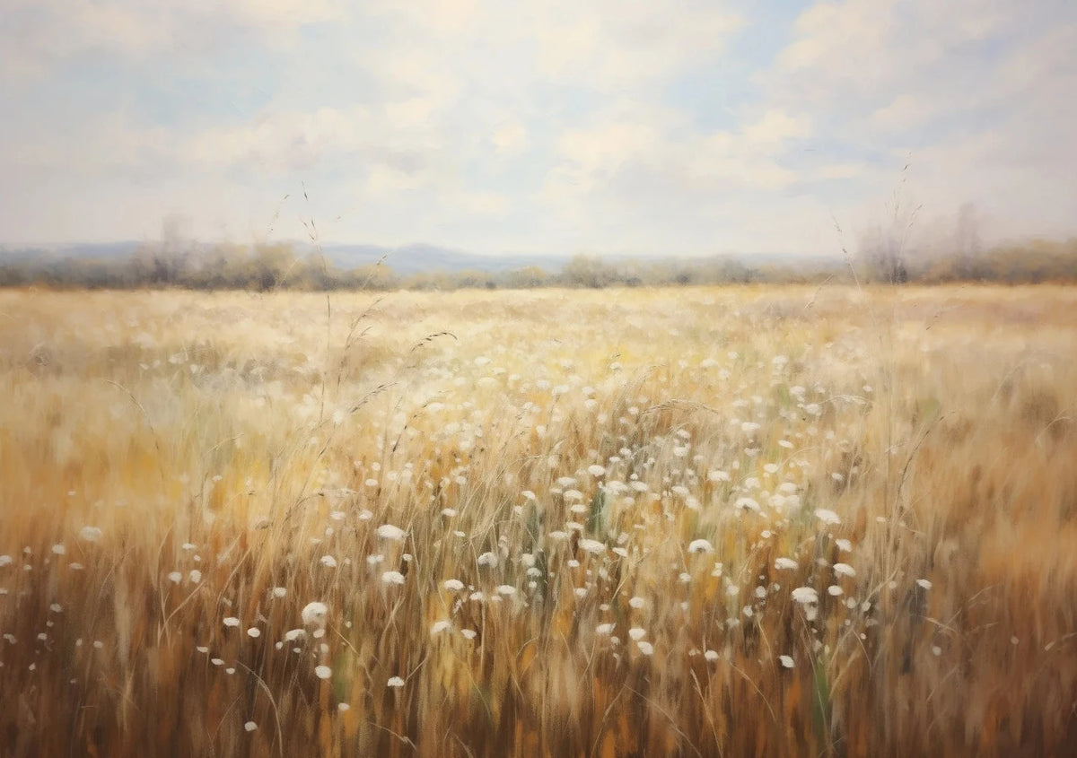 Wildflower Meadow Canvas Print | Unframed Countryside Wall Art