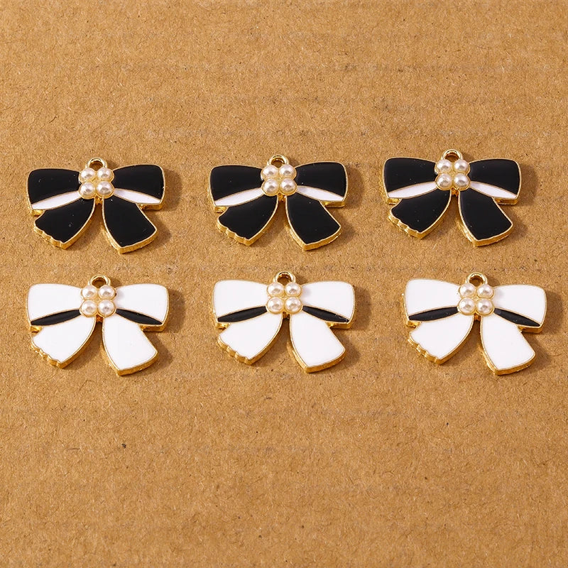 Enamel Charm Set for Jewelry Making | Bows, Bags & More (10 pcs)