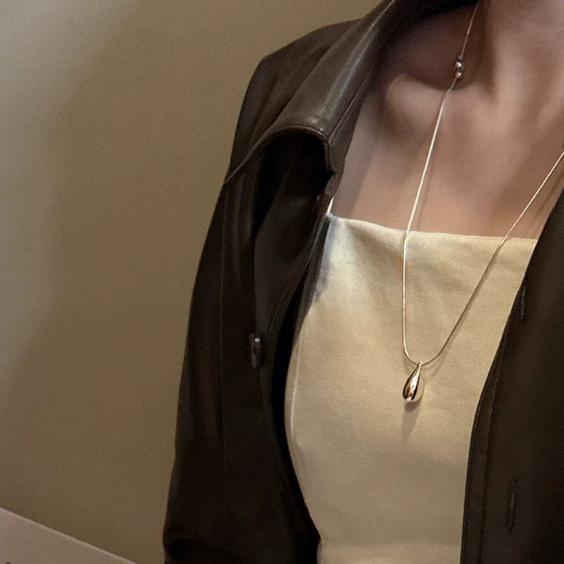 925 Sterling Silver Teardrop Necklace
