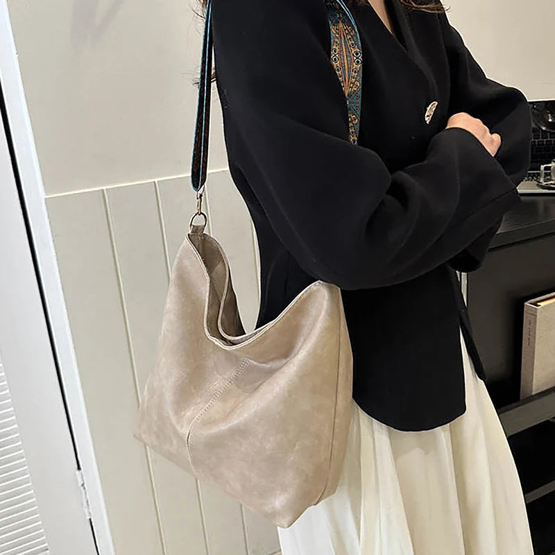 Wander Muse Faux Leather Bag | Wide Geometric Strap