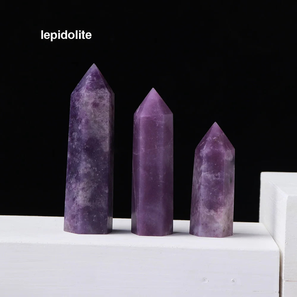 Natural Crystal Tower Wand — Choose Your Stone | Reiki Healing Point for Home Decor & Meditation