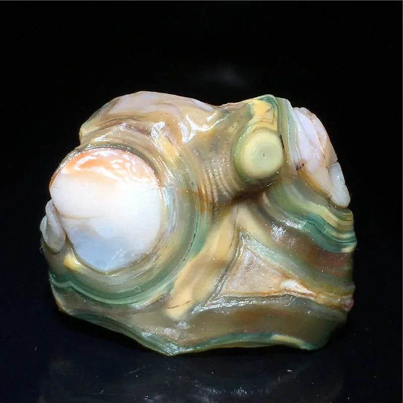 Mongolian Gobi Agate Eye Stone | Natural Raw Crystal Bead