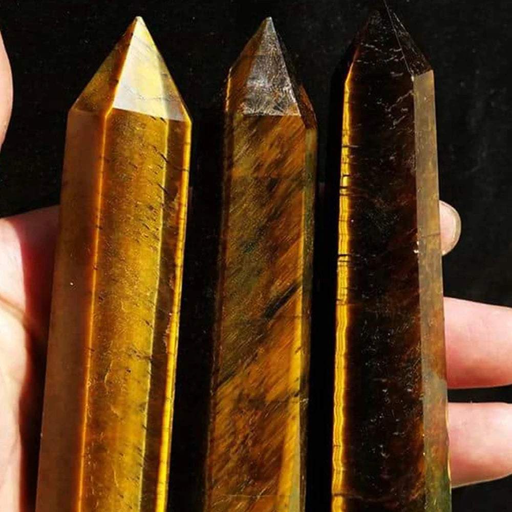 Tiger Eye Crystal Tower | Natural Stone Point Wand