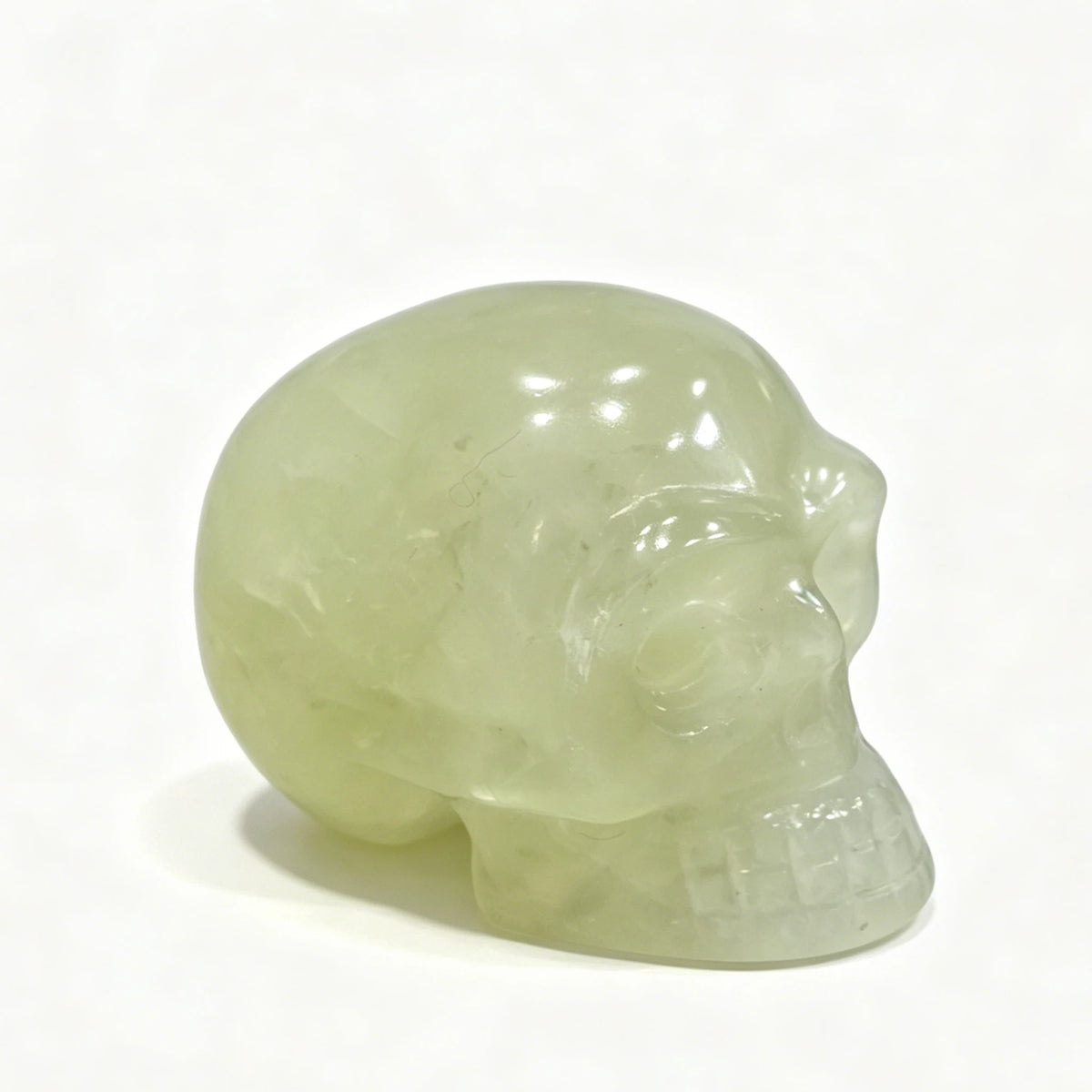 Natural Crystal Skull Figurine | 2" Carved Healing Stone | Halloween & Meditation Decor