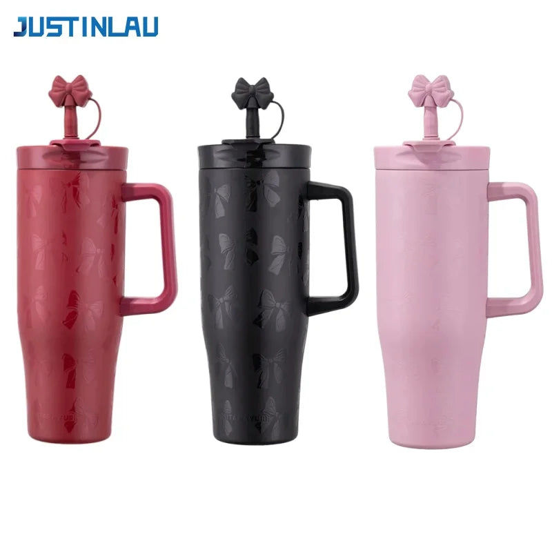 Garden & Bow Insulated Tumbler with Handle | 1200 ml