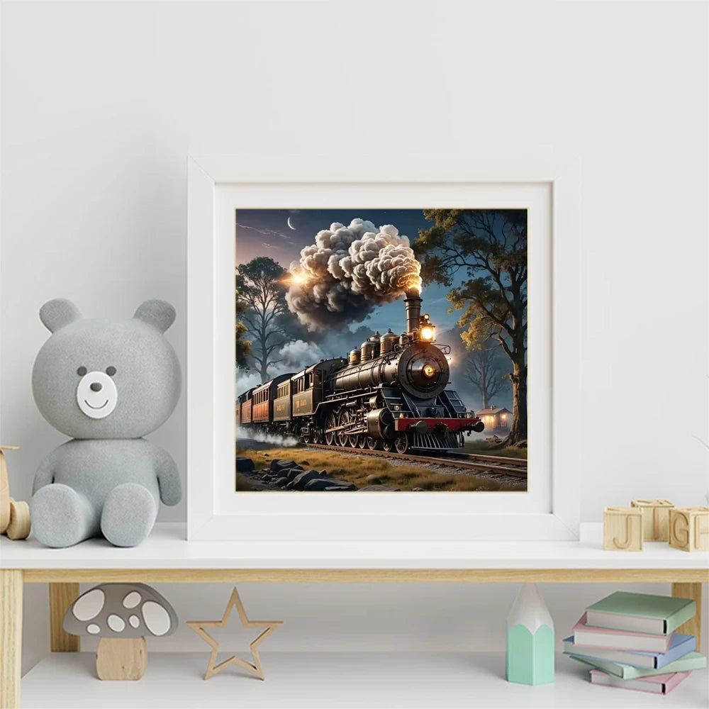 Steam Train Diamond Art Kit | Full Drill DIY Mosaic