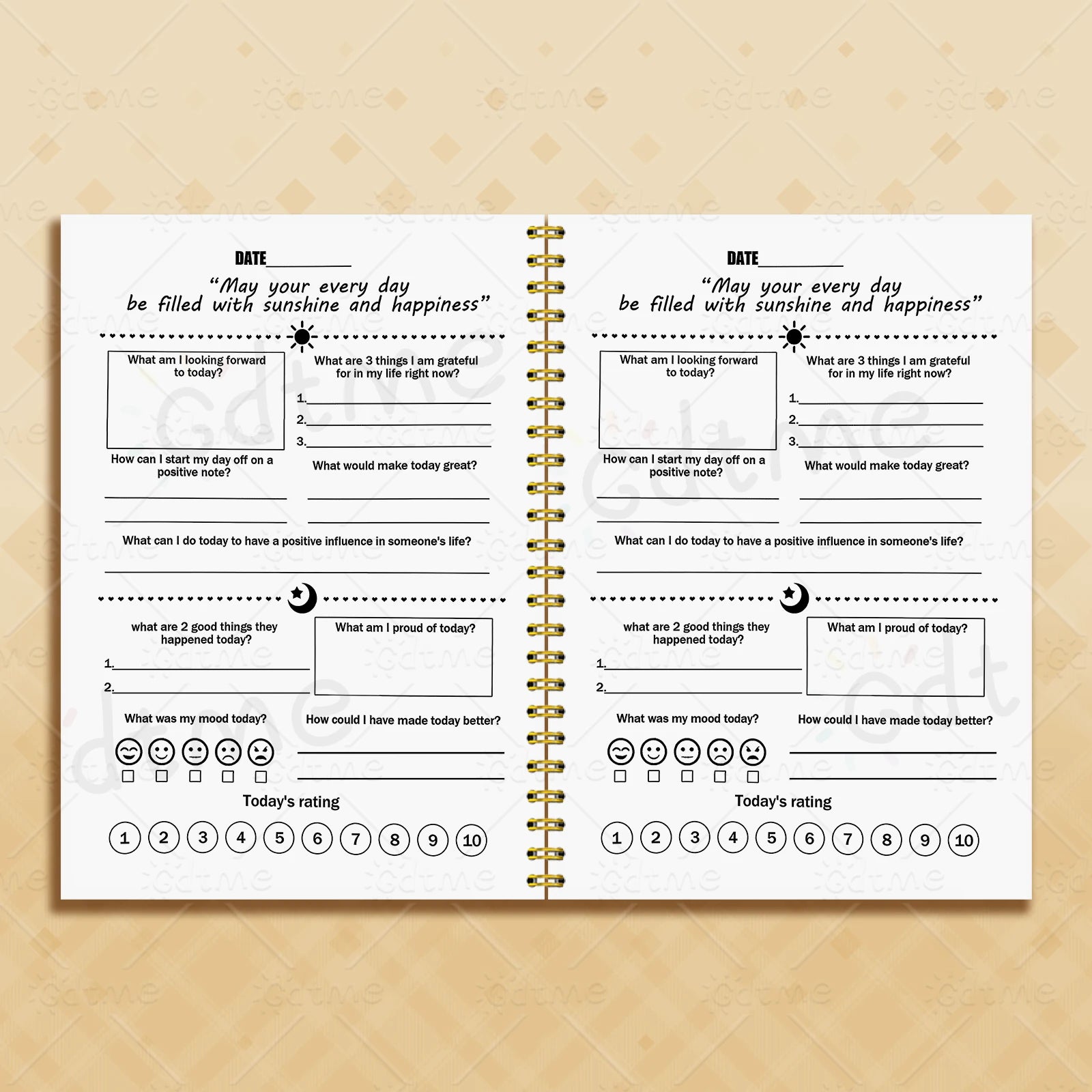 Emotional Journal | Adult Mental Health Planner, Wellness Workbook & Self-Care Tracker