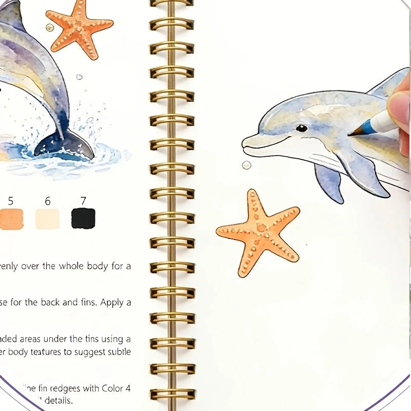 Watercolor Beginner's Practice Workbook | 14 Sketches + 2 Color Mixing Guides