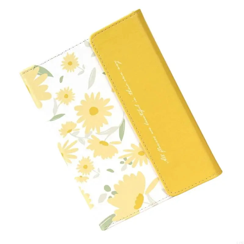 Floral PU Leather Notebook | 100-Page Lined Journal with Triple-Fold Closure