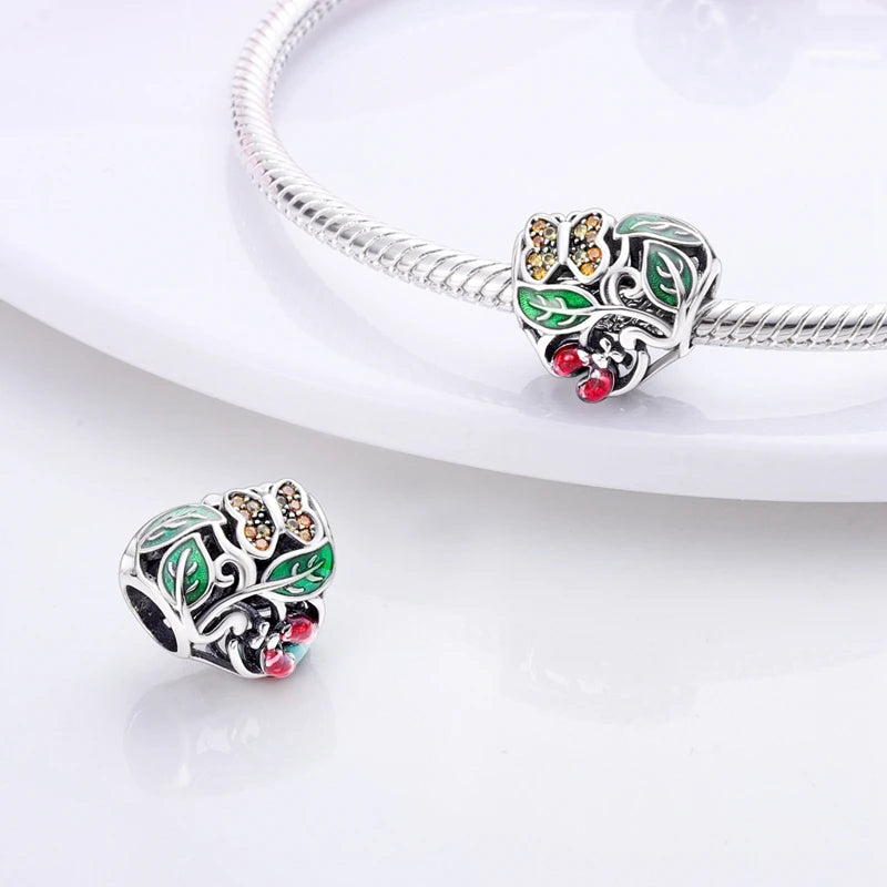 925 Silver Nature & Animal Charms – Butterfly, Floral & Woodland Pendants for Bracelets