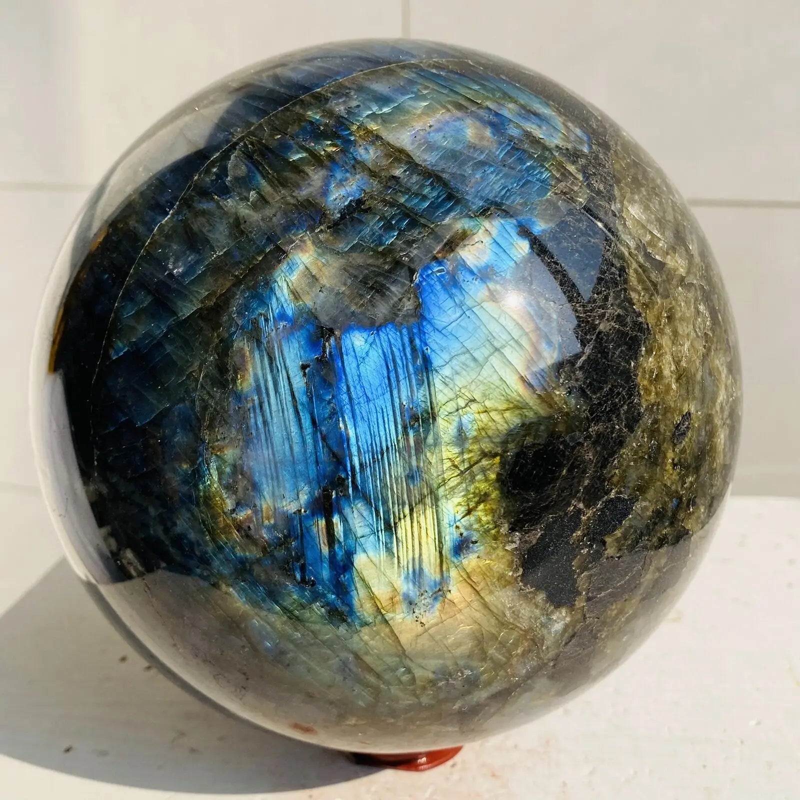 Natural Labradorite Crystal Sphere — Rainbow Healing Ball