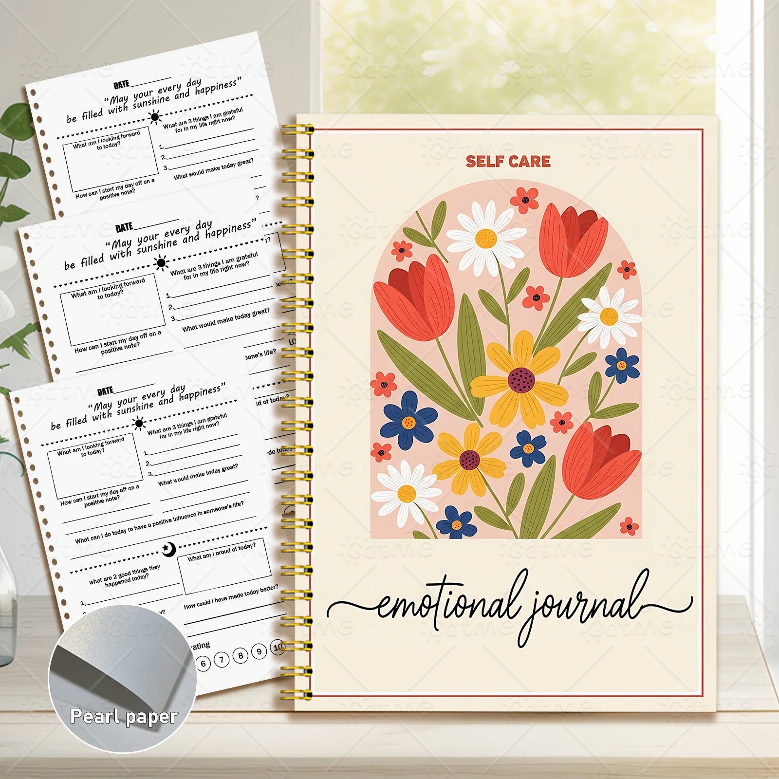 Emotional Journal | Adult Mental Health Planner, Wellness Workbook & Self-Care Tracker