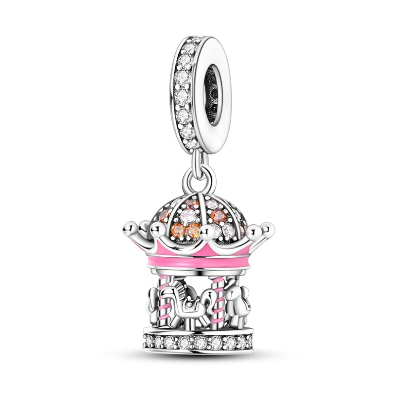 925 Sterling Silver Animal & Floral Charms for Bracelets – Cat, Sunflower & More