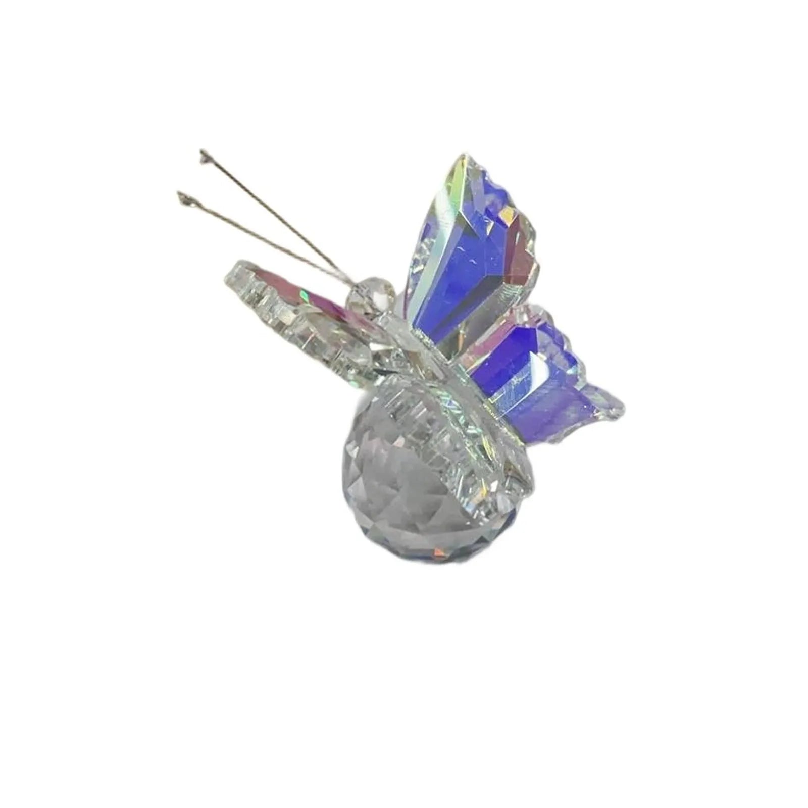Crystal Cut Butterfly Ornament — Glass Figurine Desk & Home Décor
