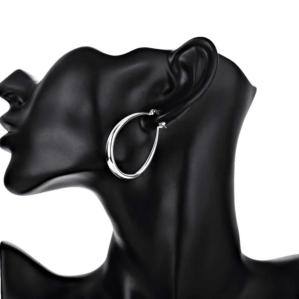 Classic Smooth Hoop Earrings | 41 mm