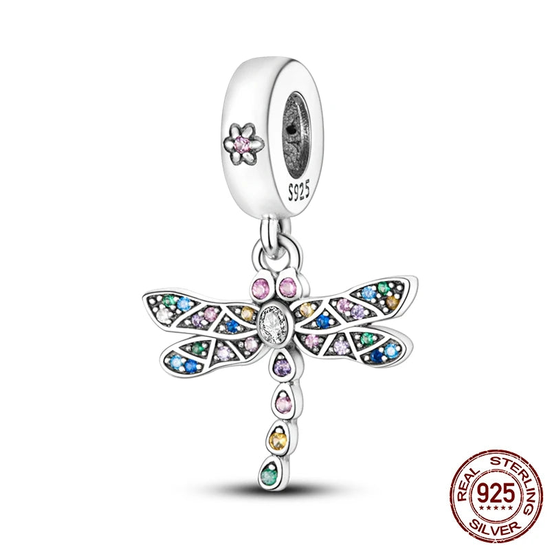 925 Sterling Silver Charm Holder Set – Bag Charm & Key Ring for DIY Jewelry
