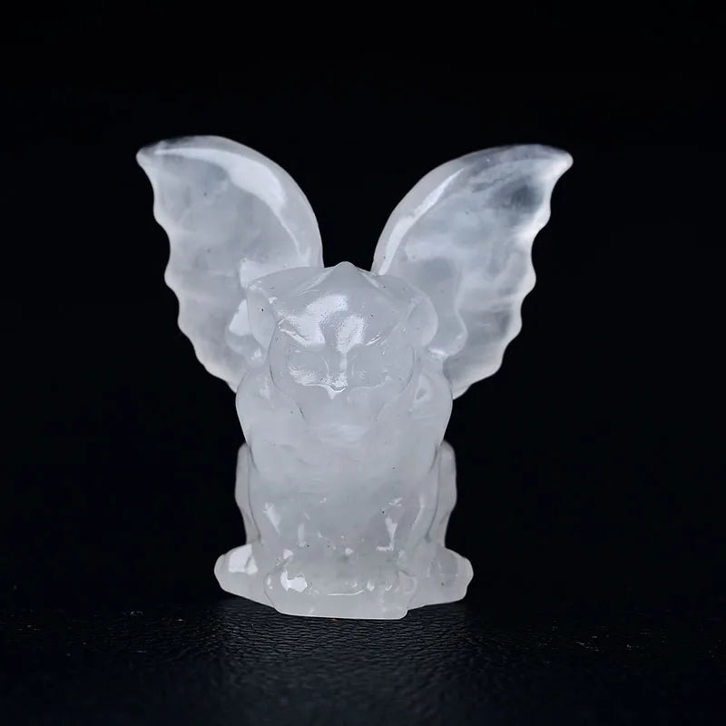Natural Stone Crystal Gargoyle Figurine