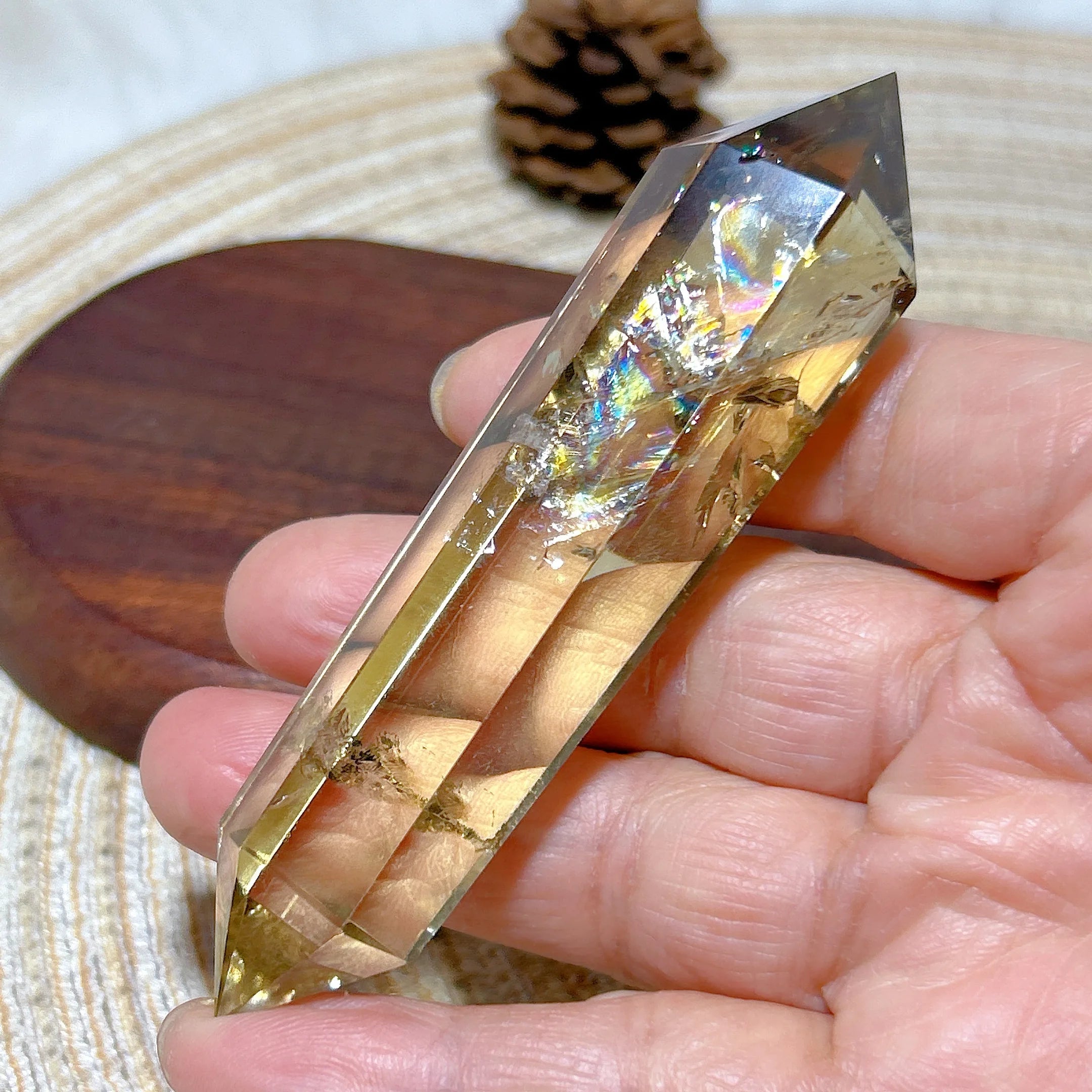Smoky Citrine Double Tower Crystal
