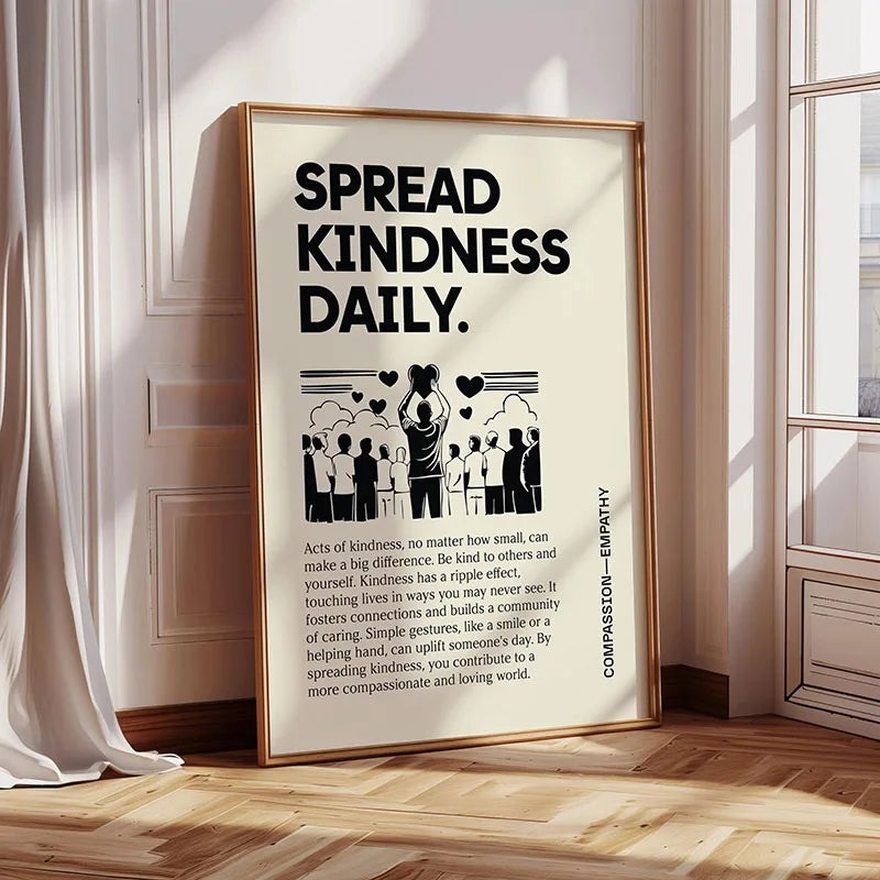 Motivational Quote Canvas Print | Minimalist Wall Art for Home & Office
