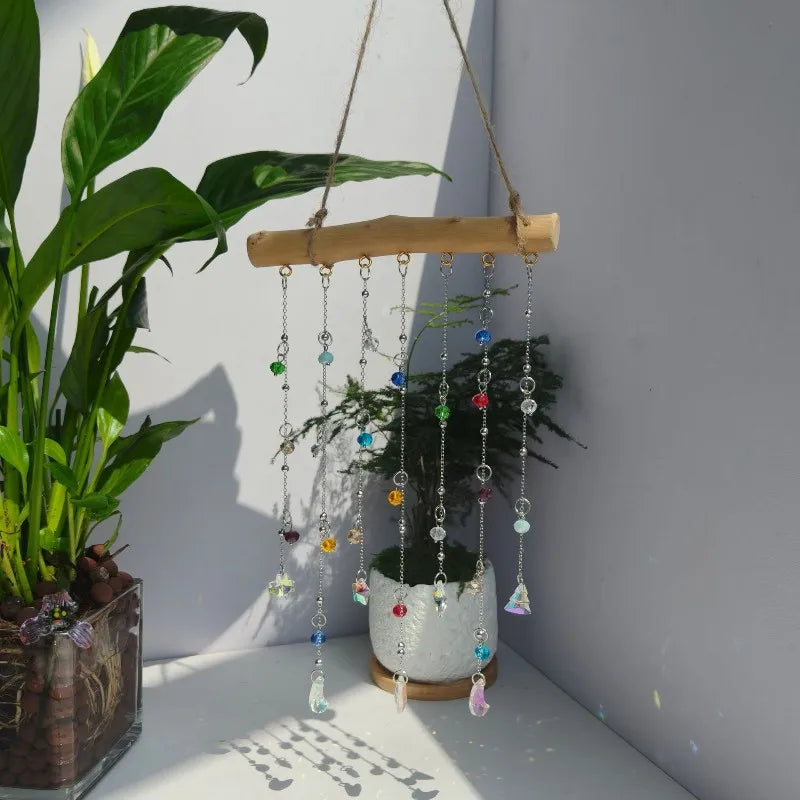 Handmade Crystal Wind Chime Suncatcher Pendant