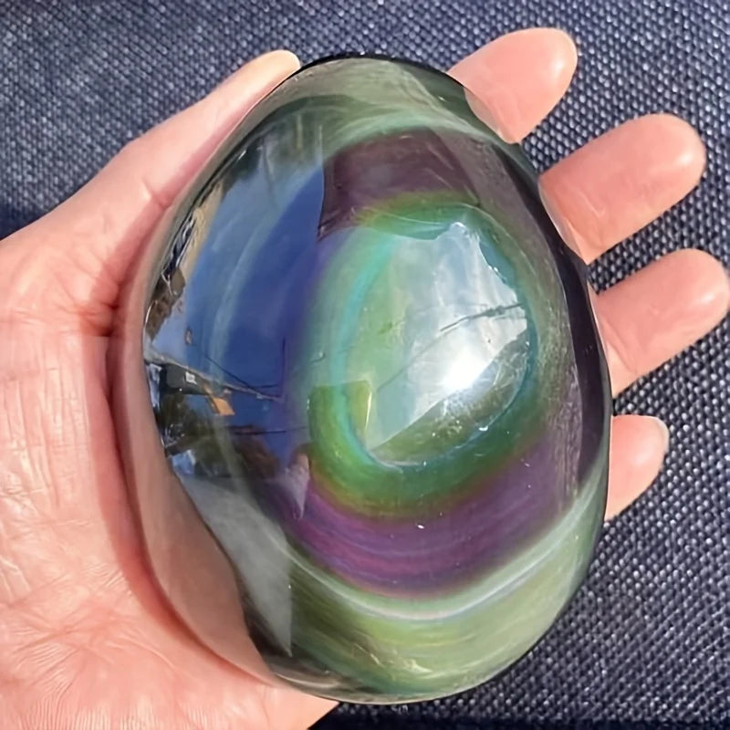 Rainbow Obsidian Crystal Freeform | Deep Purple & Blue Iridescence