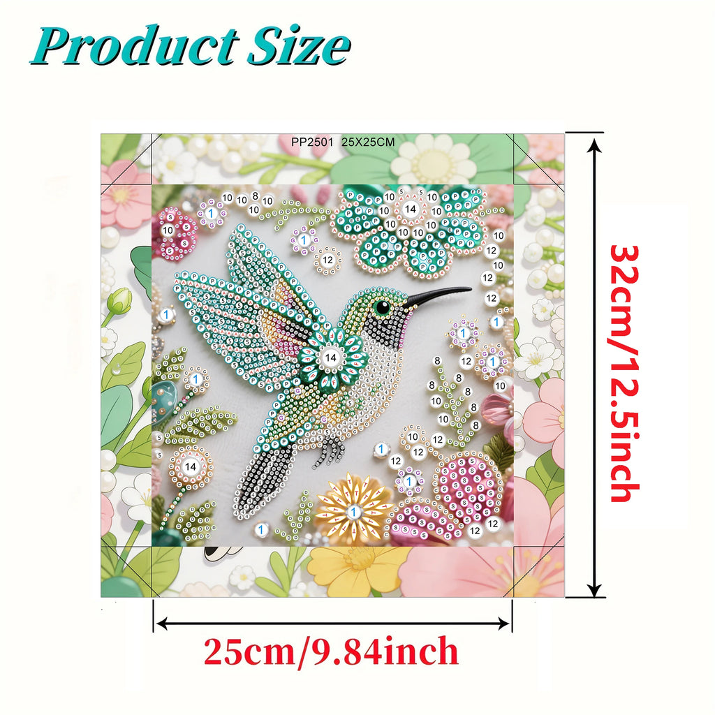 Pearl Bird Diamond Painting Kit | Mixed-Shape Resin Diamonds