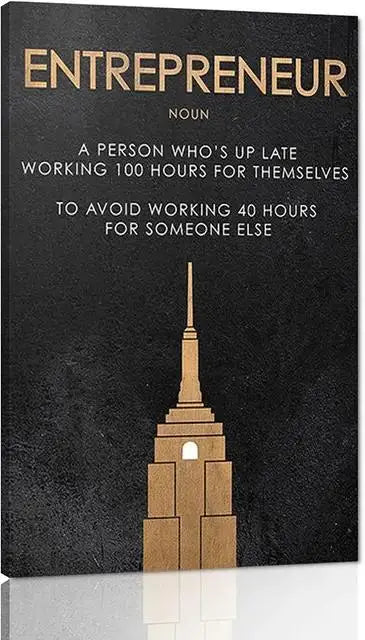 Inspirational Success Quotes Canvas Wall Art | Motivational Home Decor