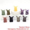 10PCS 1.2" Wolf Fish Cat Dog Bear Buddha Cartoon Crow Skull Natural Random Crystals and Stones Figurine Craft Decor Wholesale