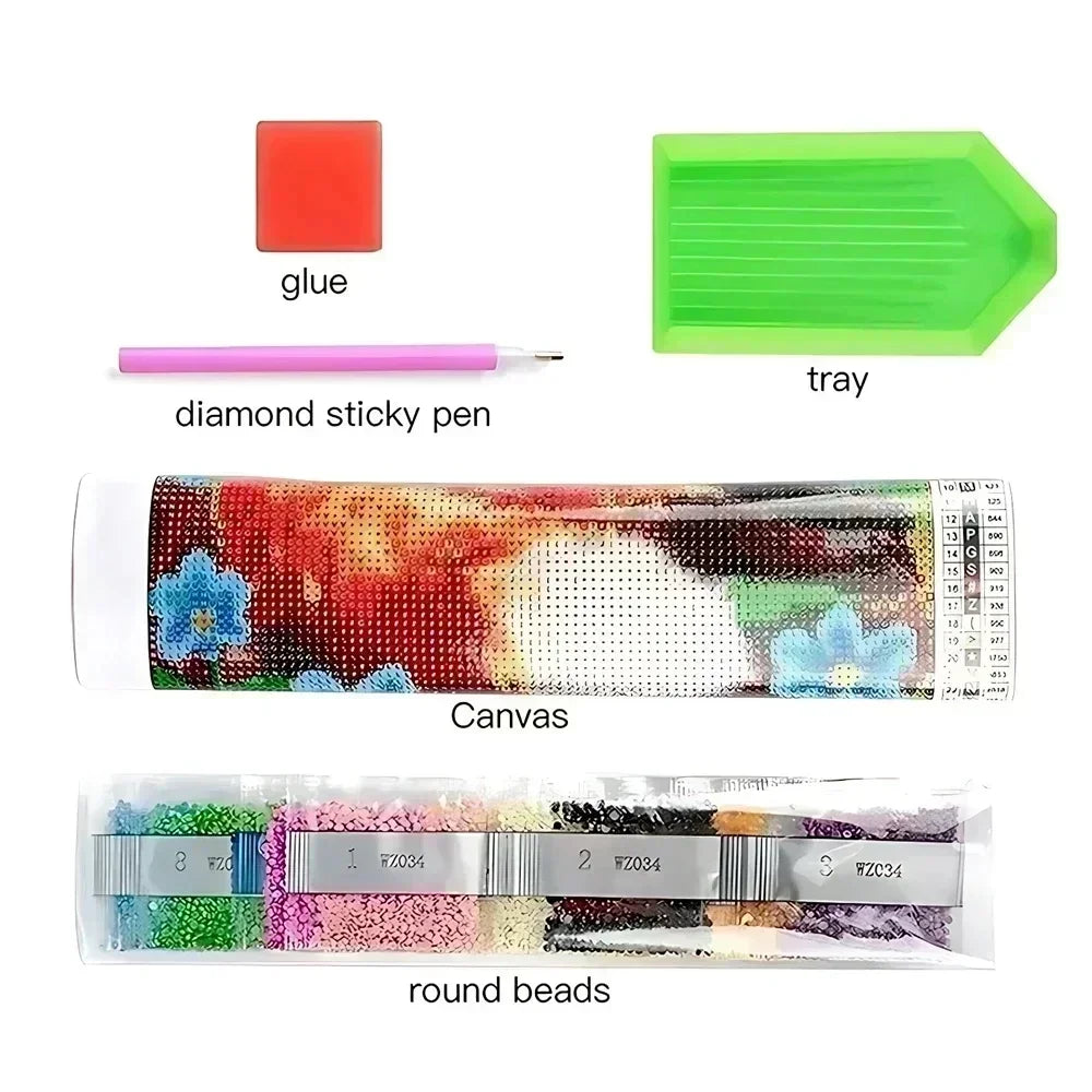 Halloween Pumpkin & Autumn Scenery 5D Diamond Painting Kit — Full Round Drill DIY Craft