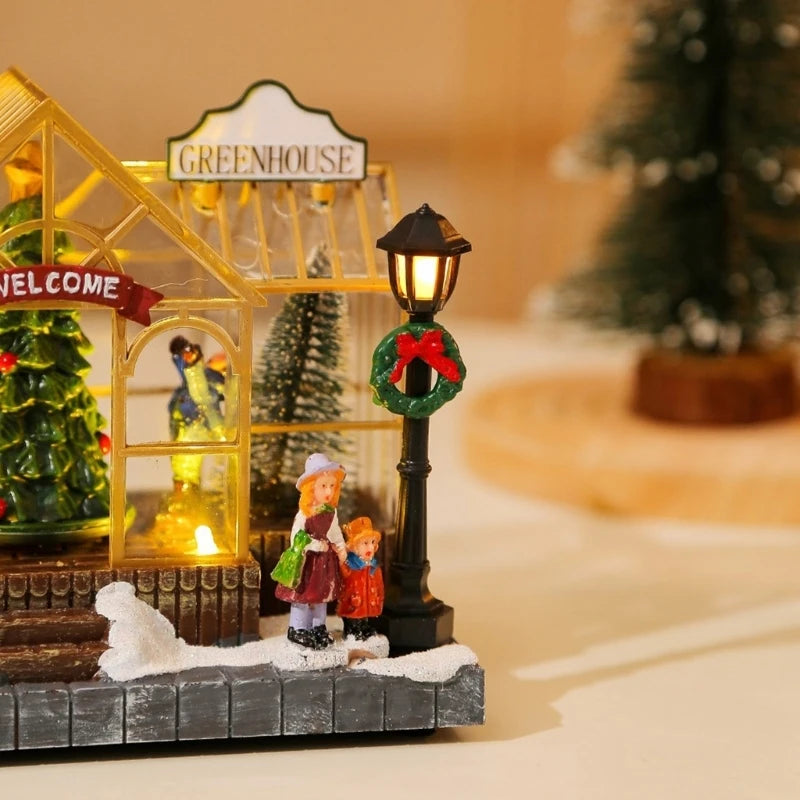 Musical Christmas Greenhouse | Light-Up Village Decoration