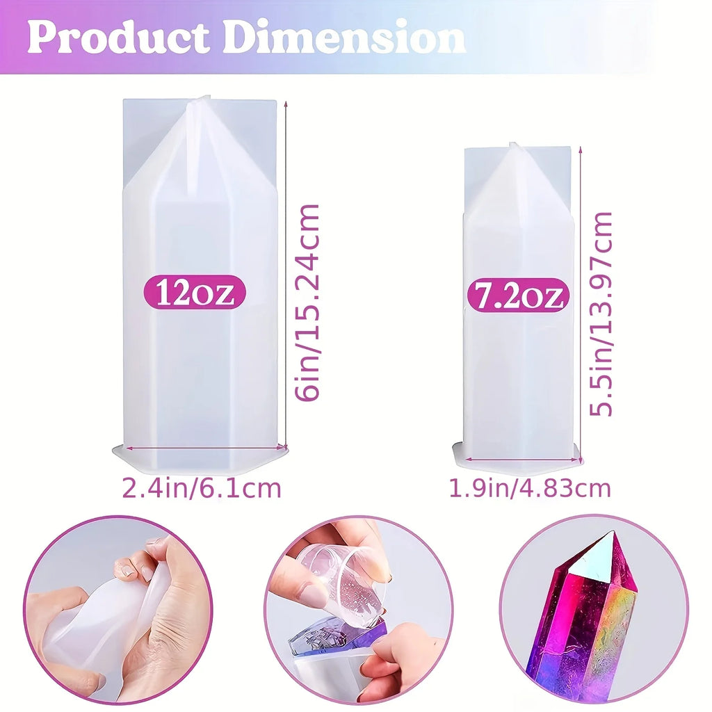 Crystal Tower Resin Mold Set — DIY Home Décor & Gift Making