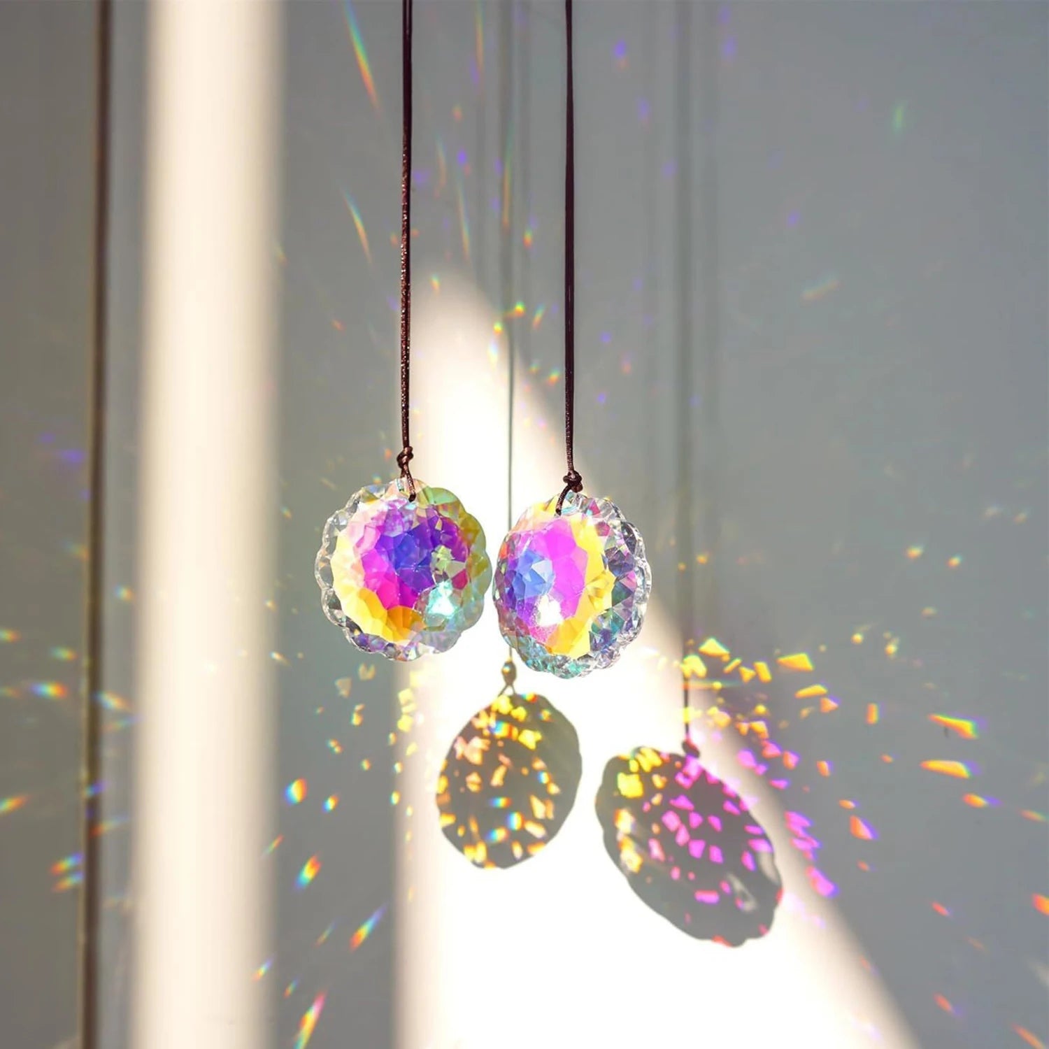 Rainbow Crystal Prism Suncatcher for Window — Boho Home Decor
