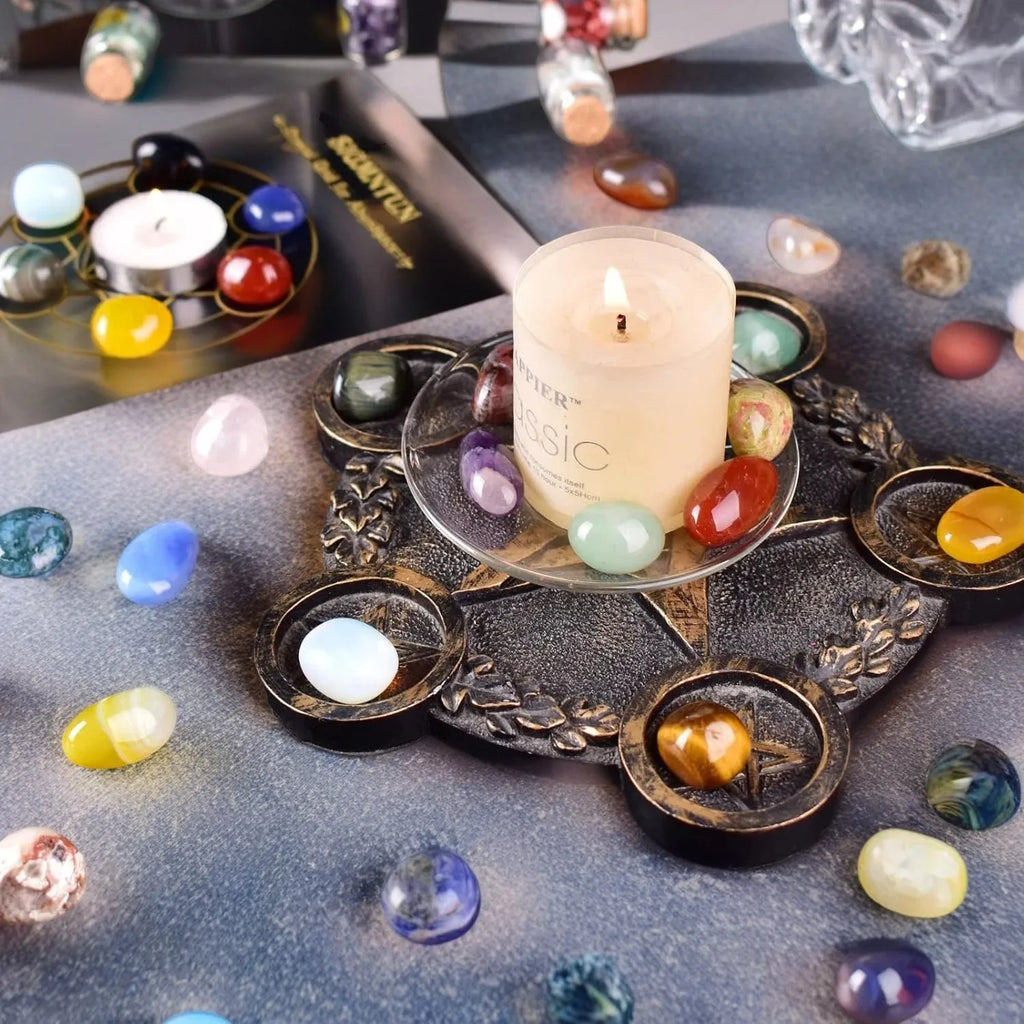 Polished Tumbled Crystal Stone Set | 50 Hand-Selected Mixed Healing Stones