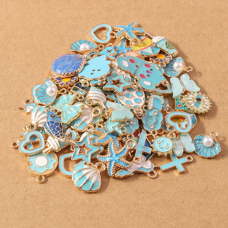 Enamel Charm Set for Jewelry Making | Bows, Bags & More (10 pcs)