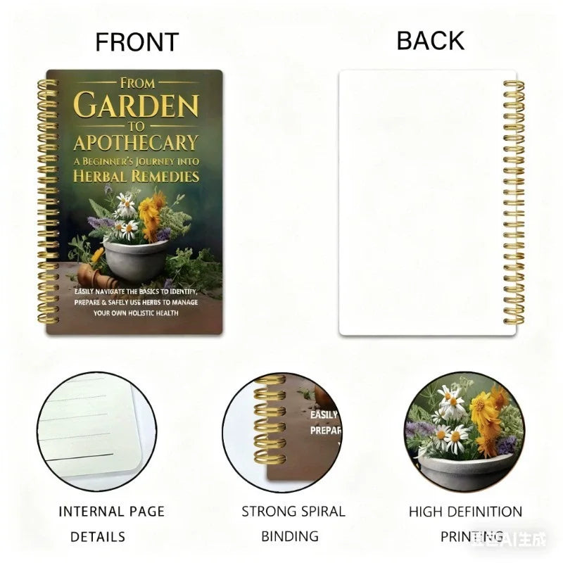 Herbal Remedies Wellness Book | Beginner's Guide from Garden to Apothecary