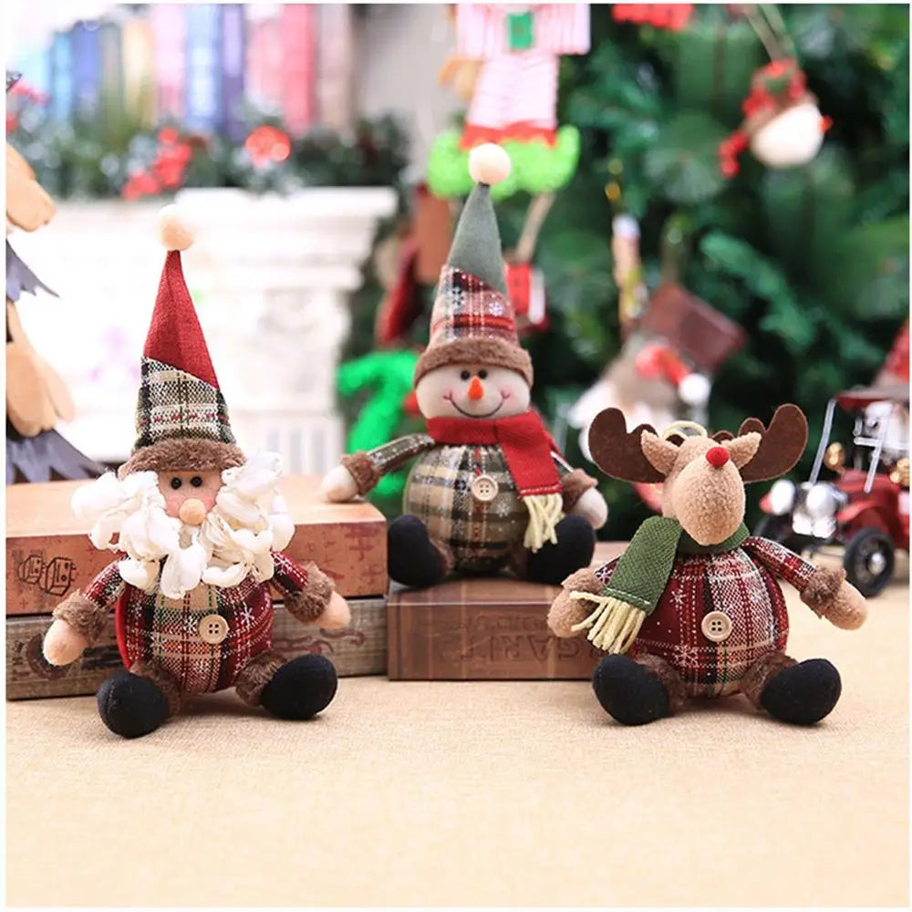 Cozy Plaid Christmas Characters | Singles or 3-Piece Set