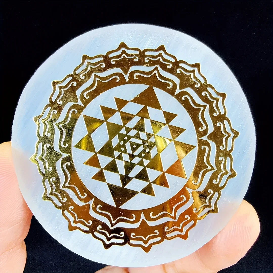 Natural Crystal Selenite Charging Plate
