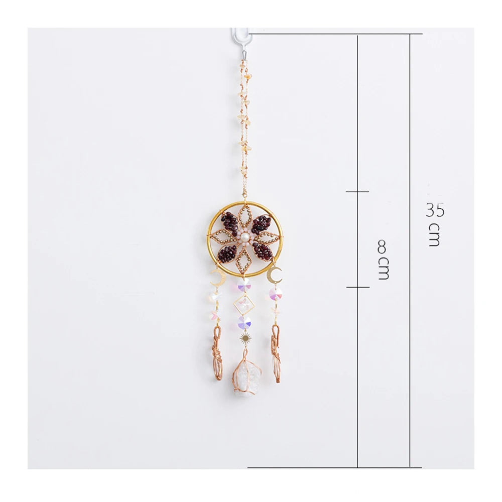 Handcrafted Crystal Wire Suncatcher — Celestial & Nature Prism Pendant