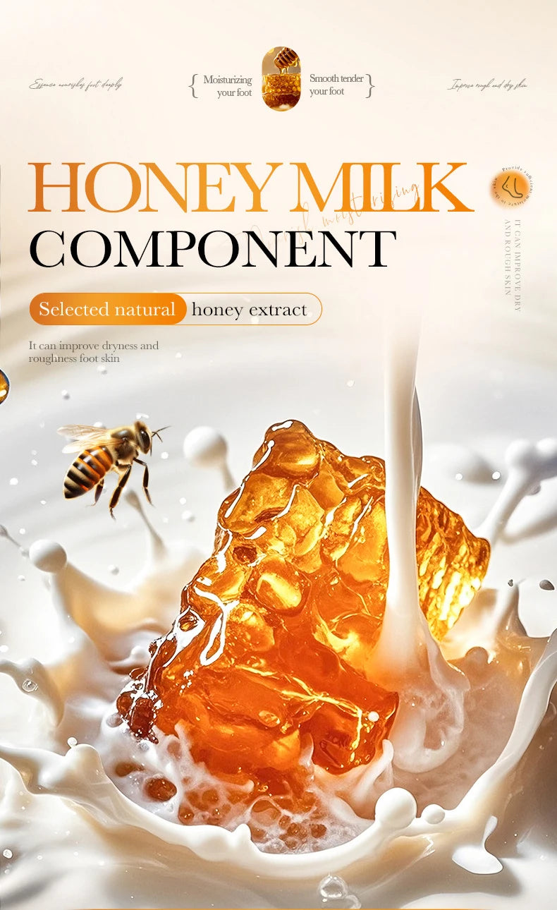 Honey Milk Nourishing Foot Mask — 5 Pairs