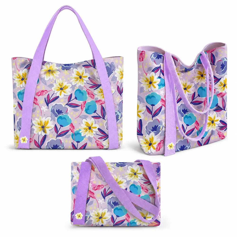 Floral Canvas Tote Bag | Large or Lunch-Bag Size