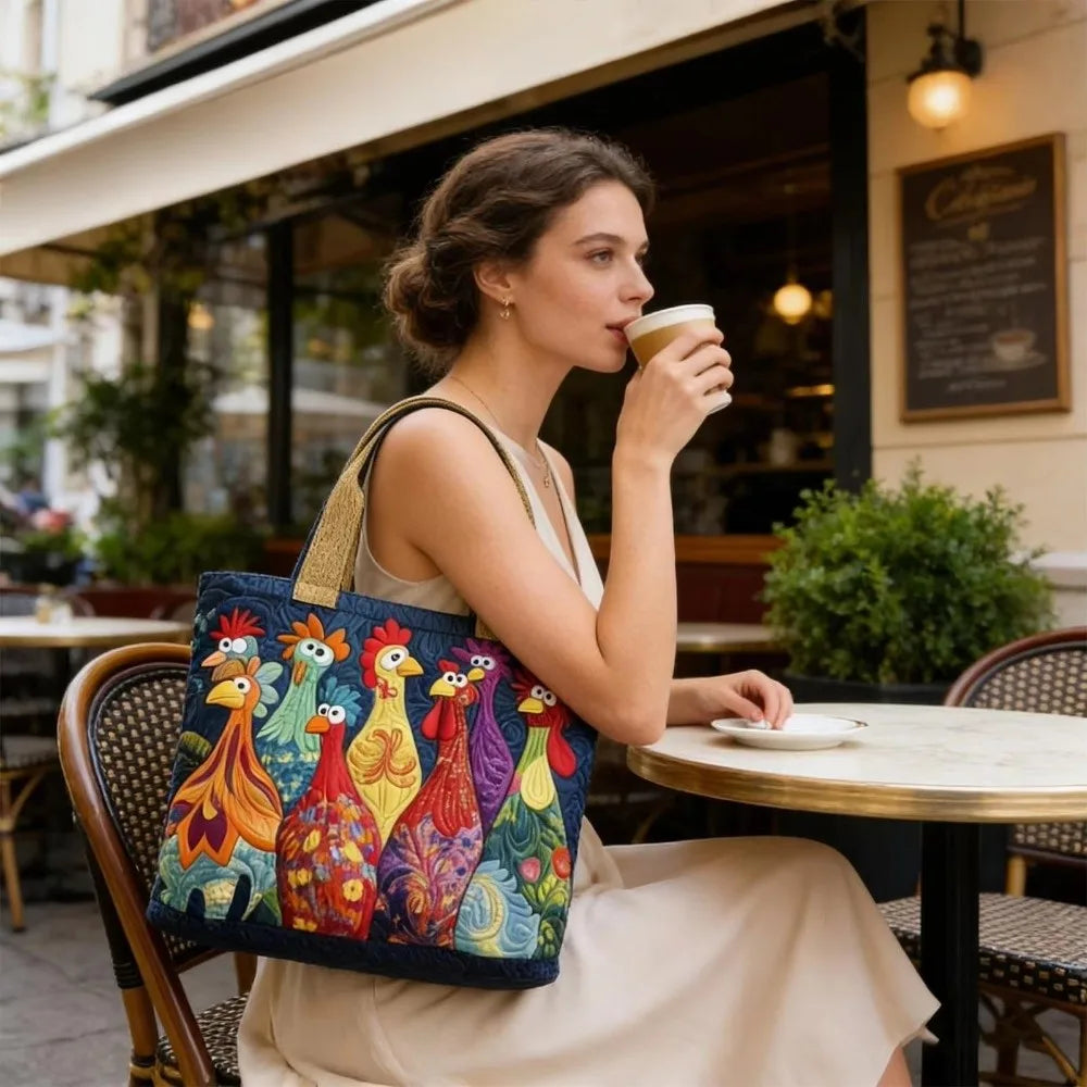 Quilted Tote Bag | Vintage-Style Large Capacity Everyday Handbag