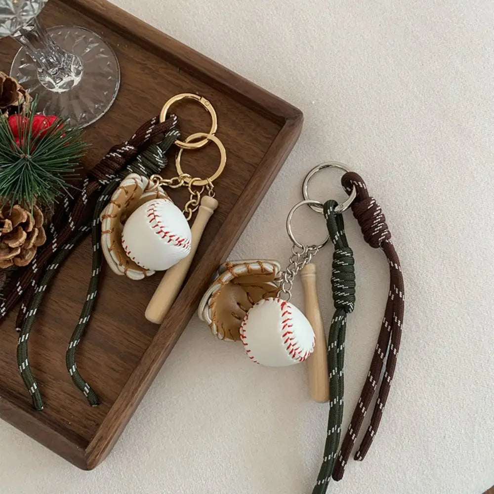Baseball Braid Rope Bag Charm – Miu Style Woven Nylon Pendant