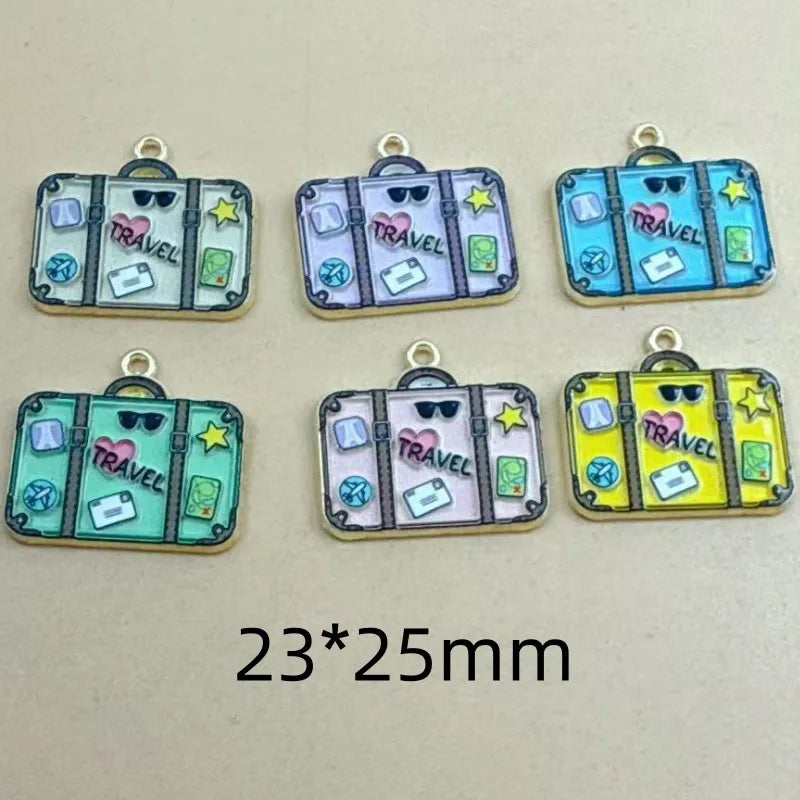 Cute Enamel Handbag Charm Set | Colorful Cartoon Pendants for DIY Jewelry