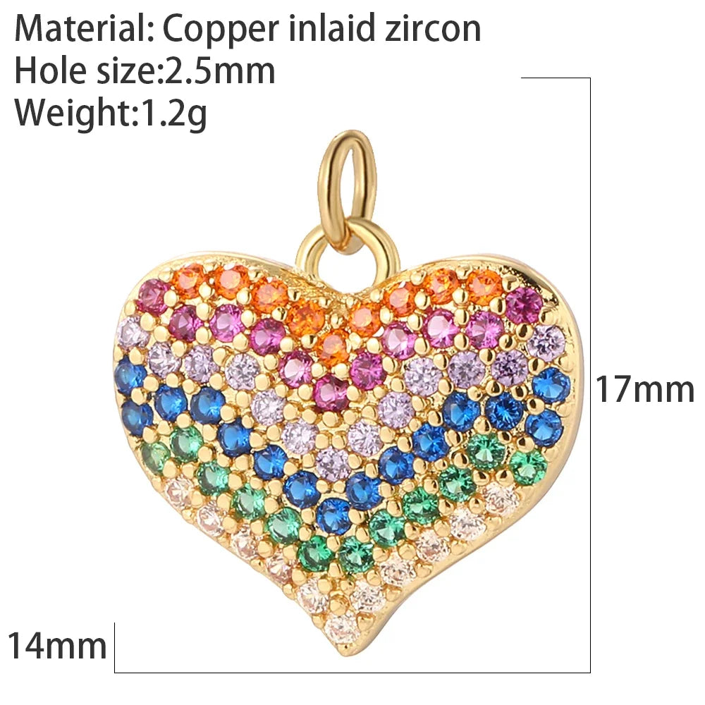 Bohemian Heart Charms – Copper DIY Pendants for Bracelets, Necklaces & Earrings