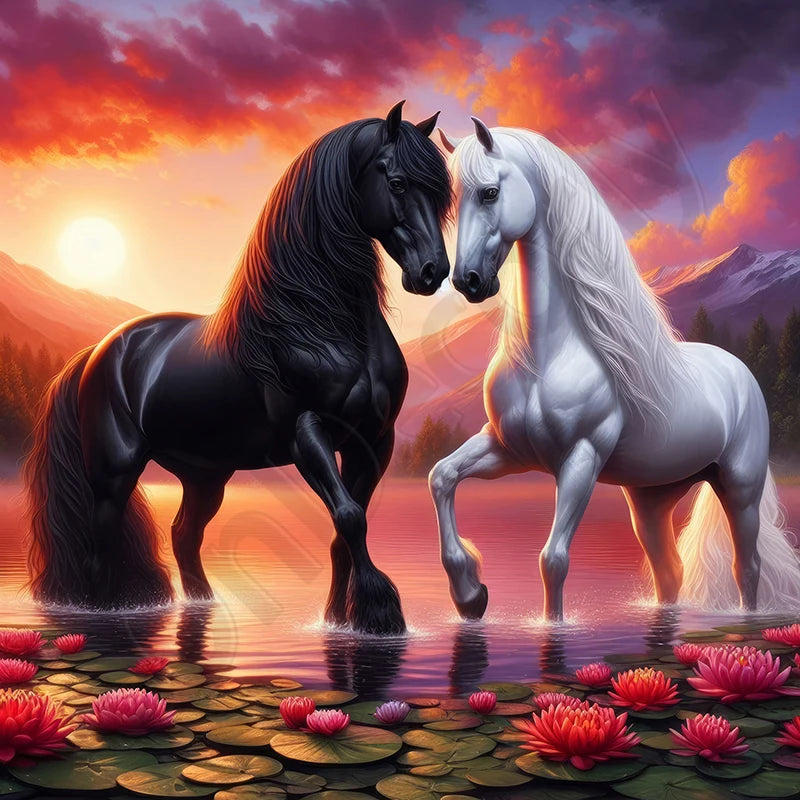Cute Scenic Diamond Painting Kit | Full-Drill Round Diamonds