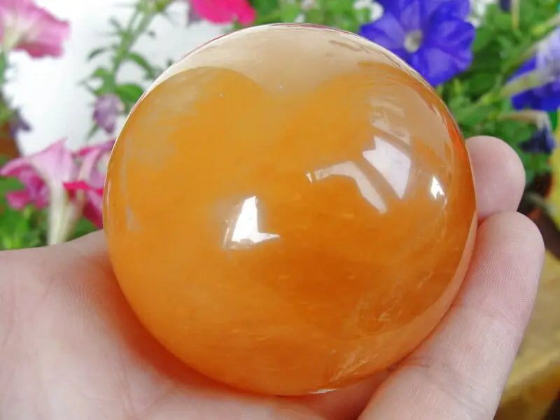 Natural Citrine Crystal Sphere | Abundance & Solar Plexus Healing Stone