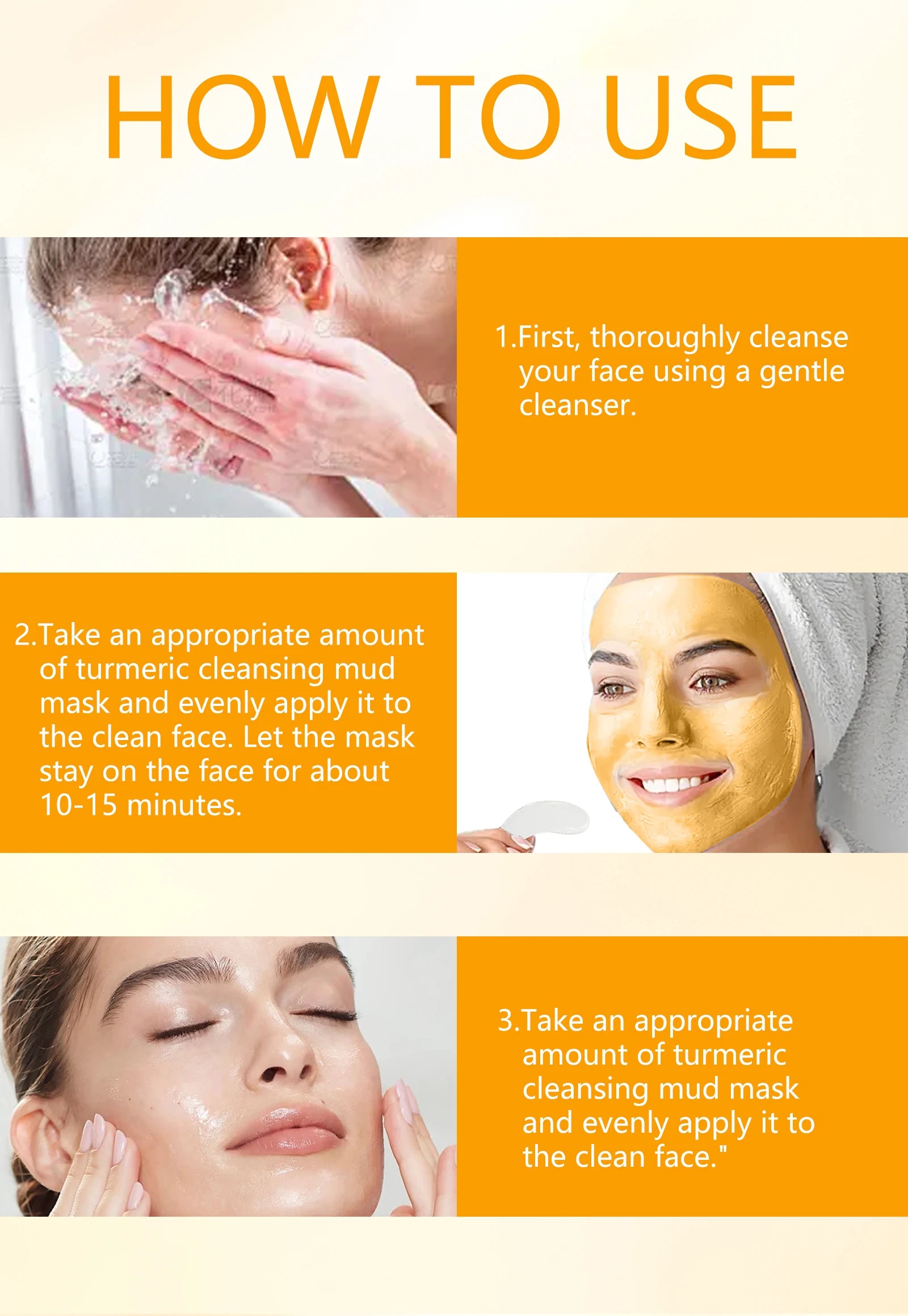 Turmeric & Vitamin C Clay Mask – Deep Cleansing, Pore-Minimizing & Brightening