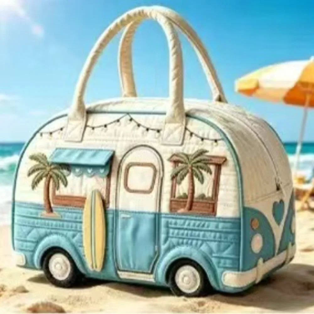 3D Quilted Duffle Bag | Boho Travel & Gym Tote