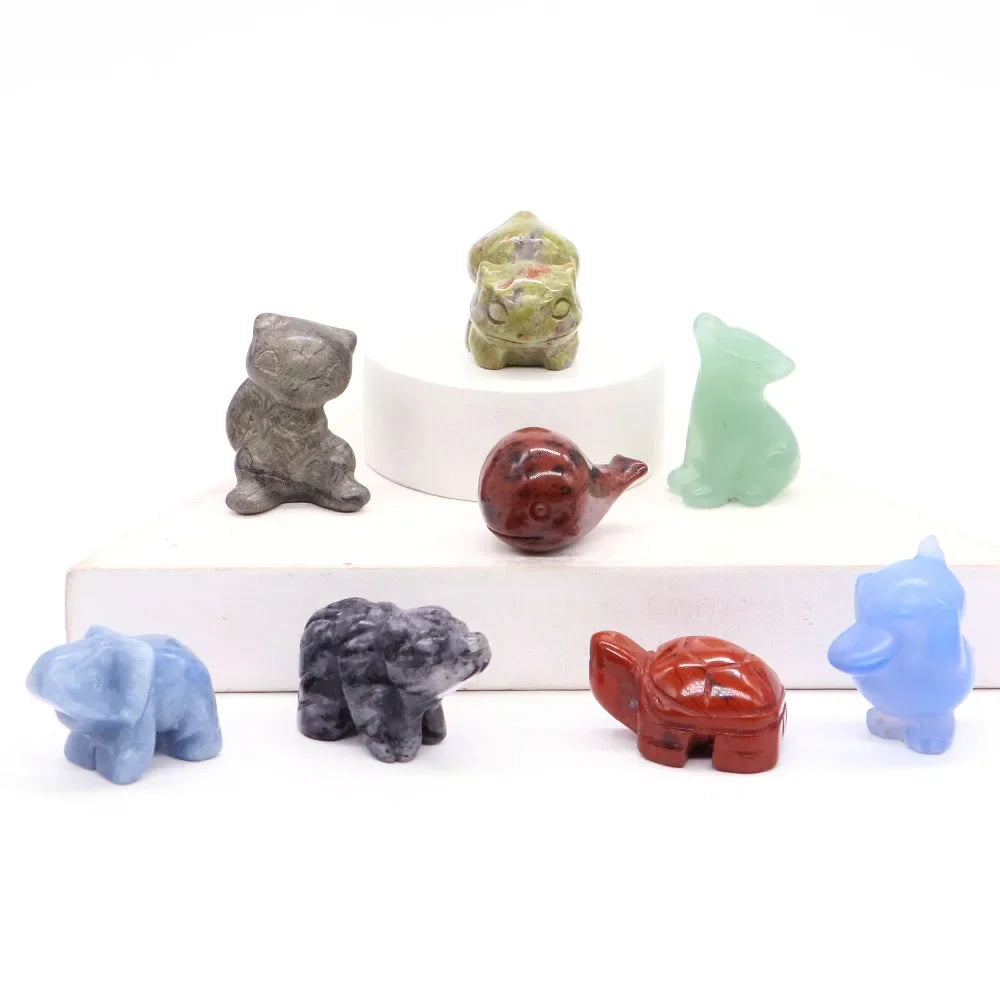 Mini Carved Figurine Collection | Assorted Materials • 1–20 Pieces