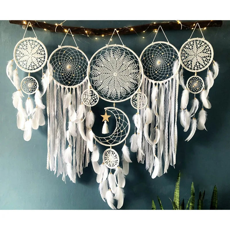 Boho Handmade Dreamcatcher Set — 5 Pieces